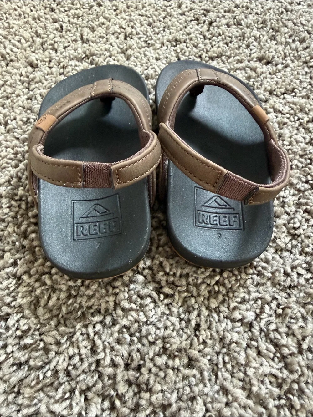 Reef Kids Brown and Black Backstrap Flip Sandals